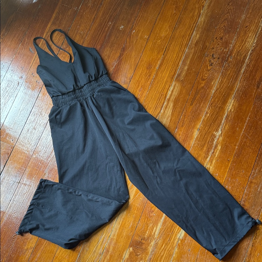 Five the Label Black V-Neck Wide-Leg Jumpsuit - girls